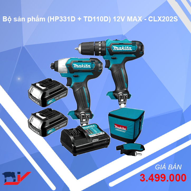 B may b t vit dung pin Makita CLX202S i n C c Anh