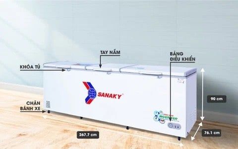 Tủ đông VH-1199HY3, 900 lít, 1 ngăn đông, dàn lạnh đồng