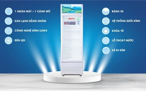 Tủ mát VH 408KL Công nghệ LOW-E 340 lít, 1 cánh