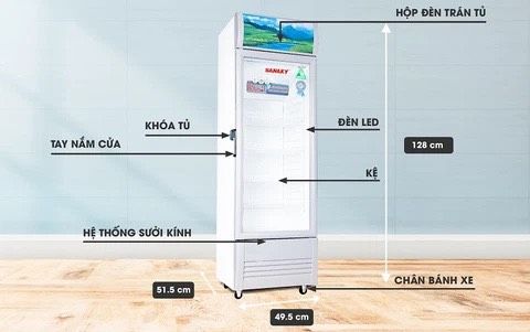 Tủ mát VH 168KL Low-E 130 Lít, 1 cánh