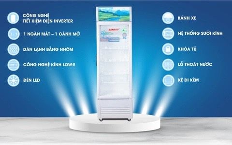 Tủ mát inverter VH 258K3L Low-E 200 Lít, 1 cánh