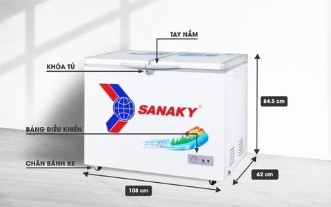 Tủ đông VH 3699A1, 270 lít, 1 ngăn đông, dàn lạnh đồng