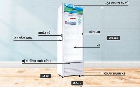 Tủ mát VH 408KL Công nghệ LOW-E 340 lít, 1 cánh