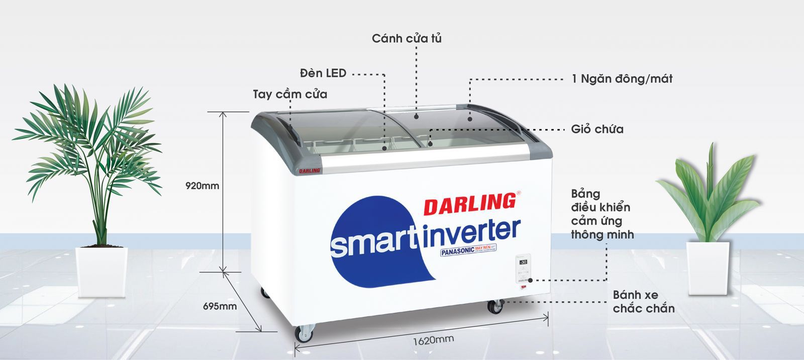 TỦ KEM THÔNG MINH DMF-6079ASKI - INVERTER