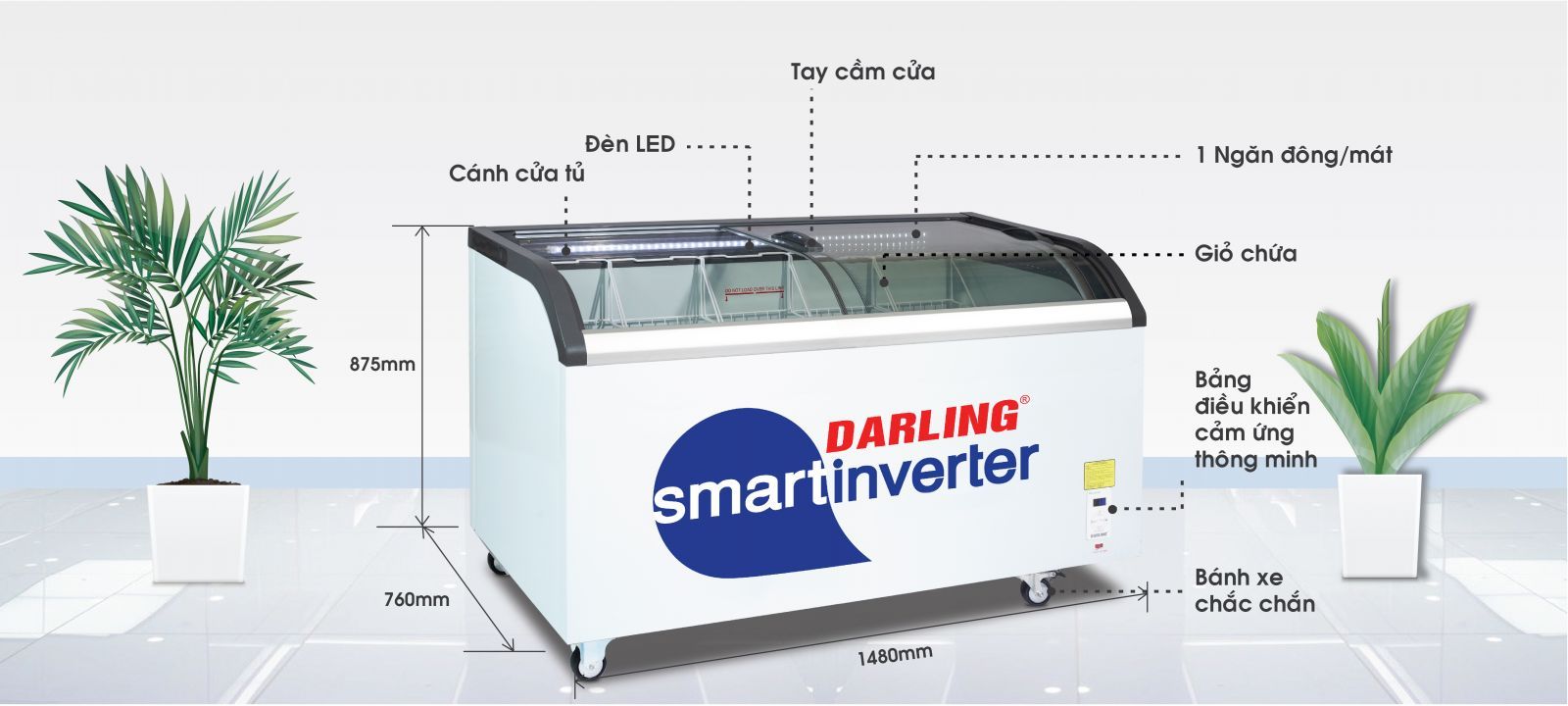 TỦ KEM THÔNG MINH DMF-7079ASKI-1 - INVERTER