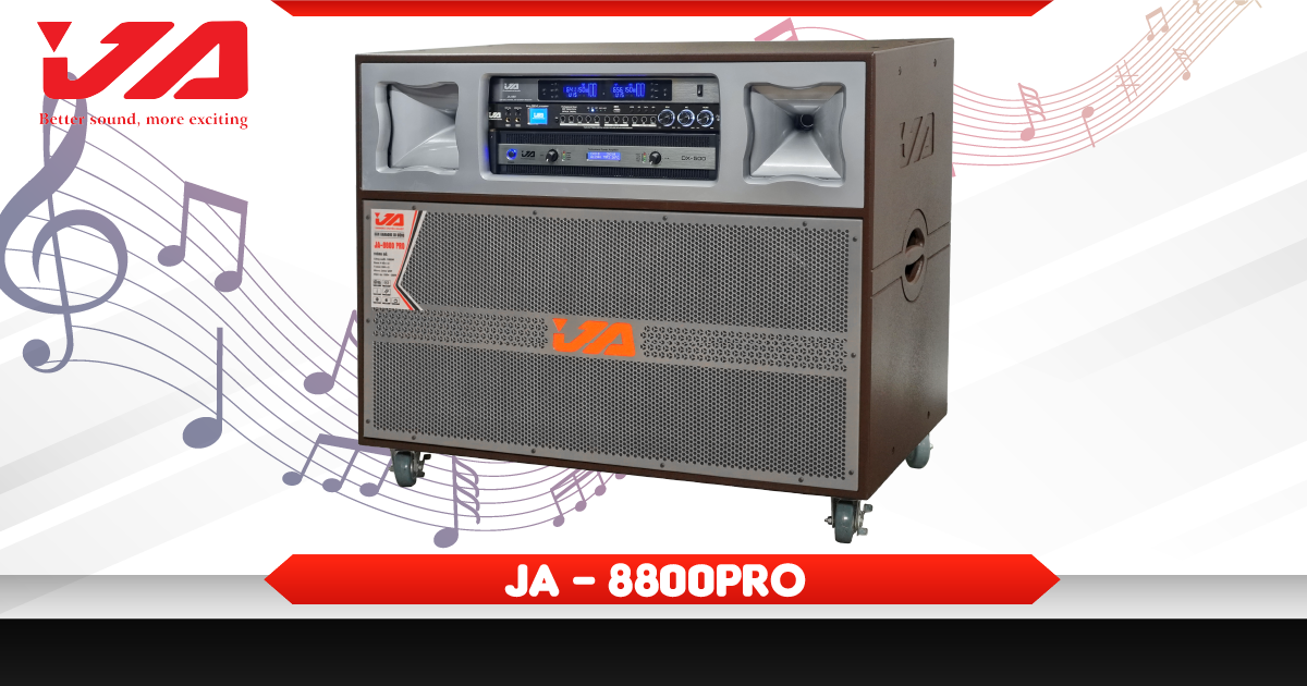 Loa Kéo Điện JA - 8800PRO 4 Tấc Đôi