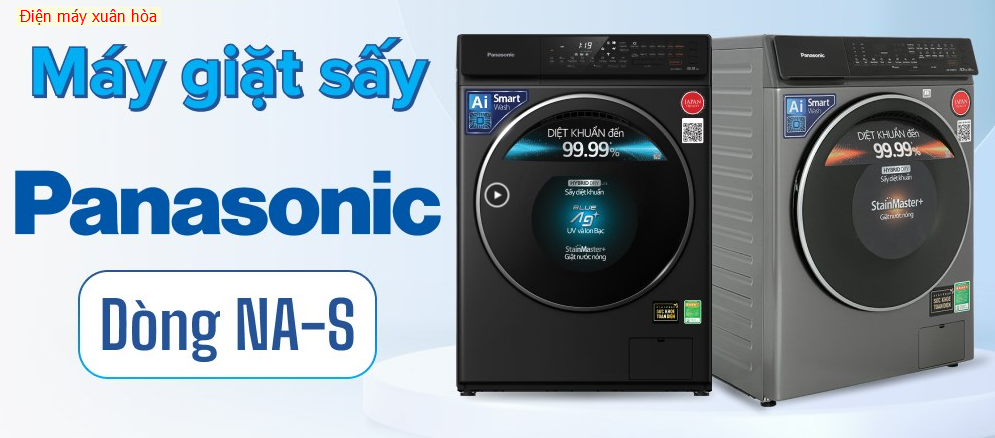 Máy giặt sấy Panasonic Inverter giặt 9 kg - sấy 6 kg NA-S96FC1LVT