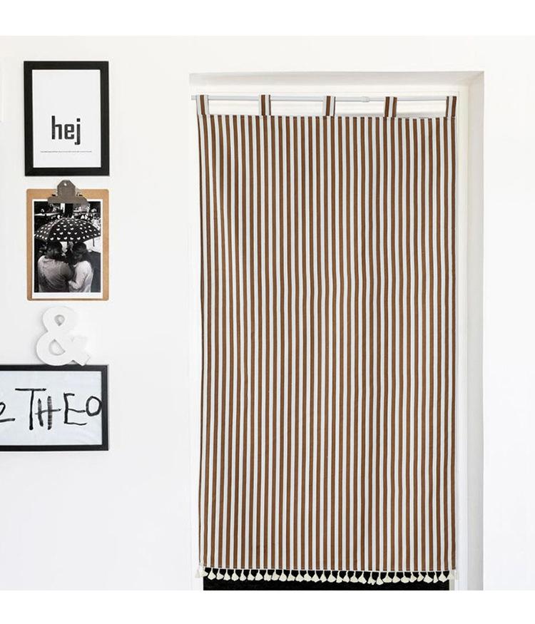  One piece striped jacquard curtain 