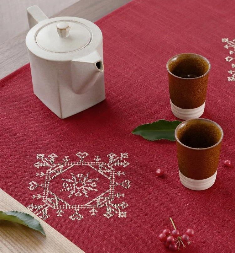  KHĂN TRẢI BÀN TABLE RUNNER MÀU ĐỎ 