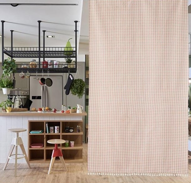  One piece striped jacquard curtain 