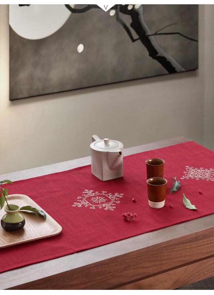  KHĂN TRẢI BÀN TABLE RUNNER MÀU ĐỎ 