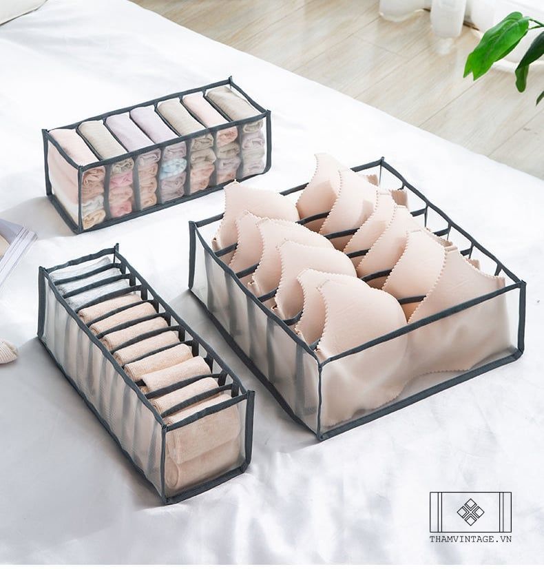  HỘP ĐỰNG QUẦN ÁO LÓT, TẤT DẠNG LƯỚI 