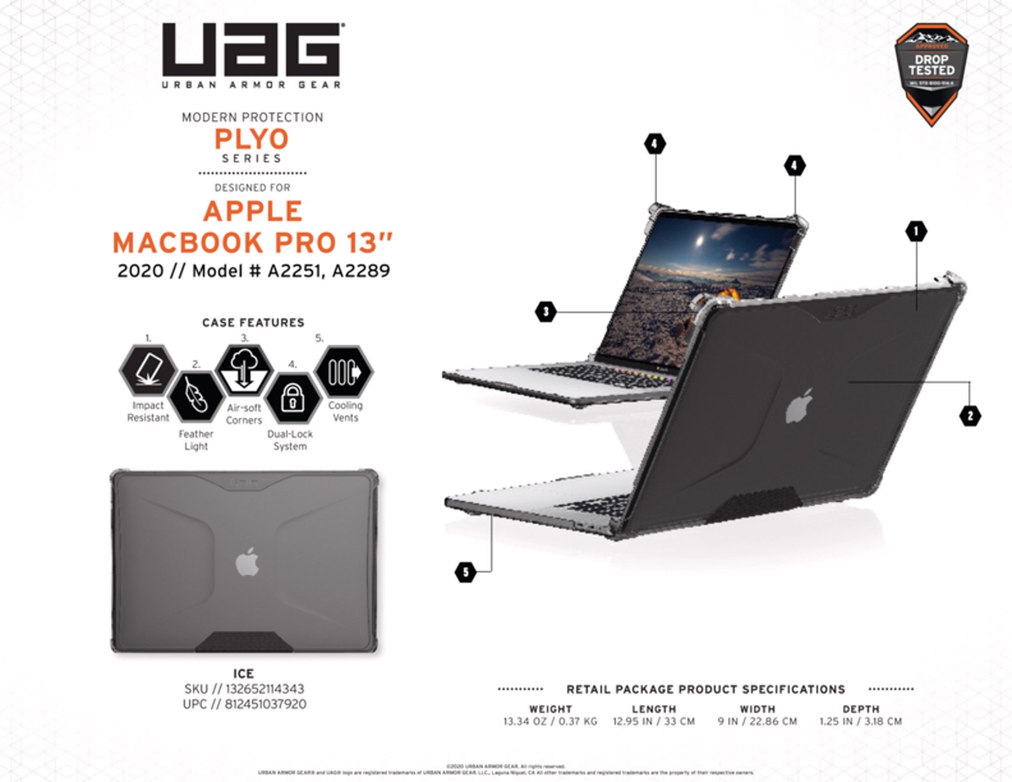  Ốp lưng UAG Plyo Apple MacBook Pro 13