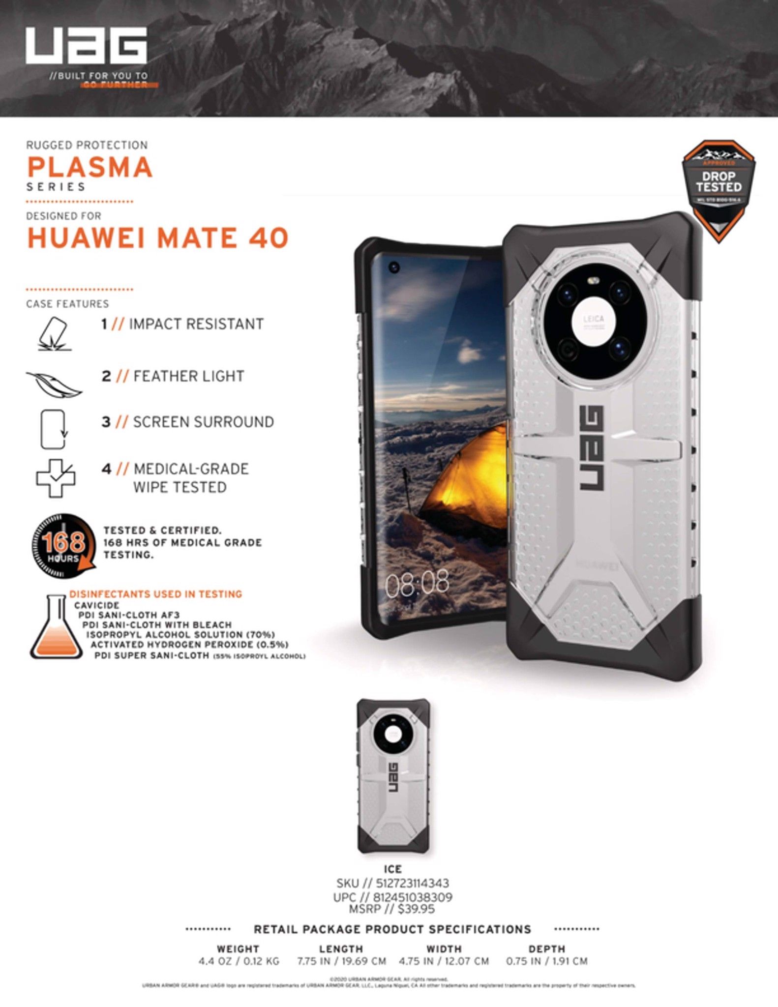  [THANH LÝ] Ốp lưng Plasma cho Huawei Mate 40 [6.5-inch] 