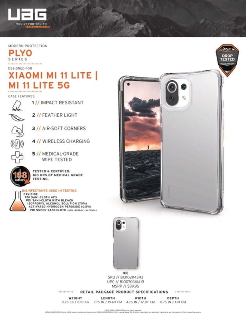  Ốp lưng Plyo cho Xiaomi Mi 11 Lite/Mi 11 Lite NE 5G [6.55-inch] 