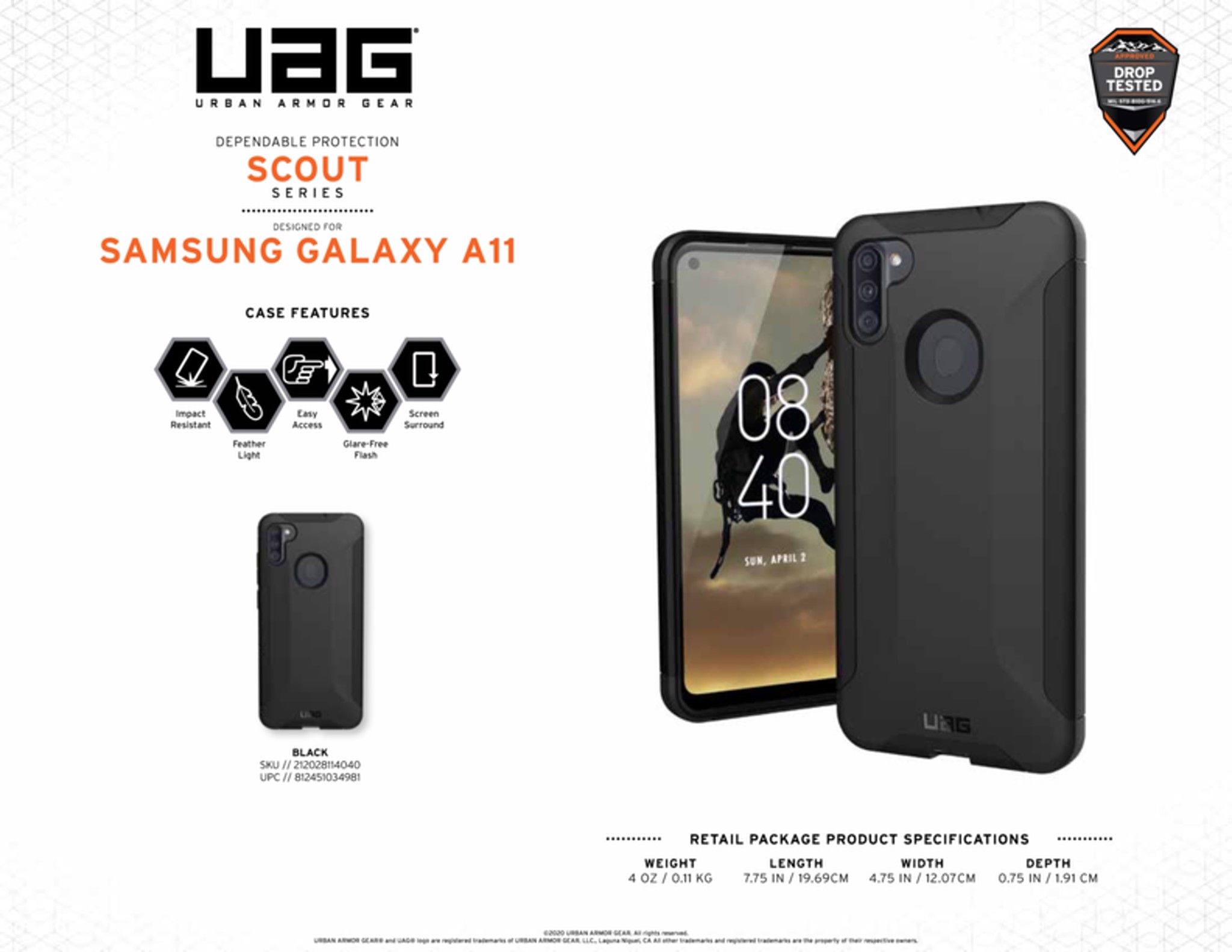  Ốp lưng Scout cho Samsung Galaxy A11 [6.4-inch] 