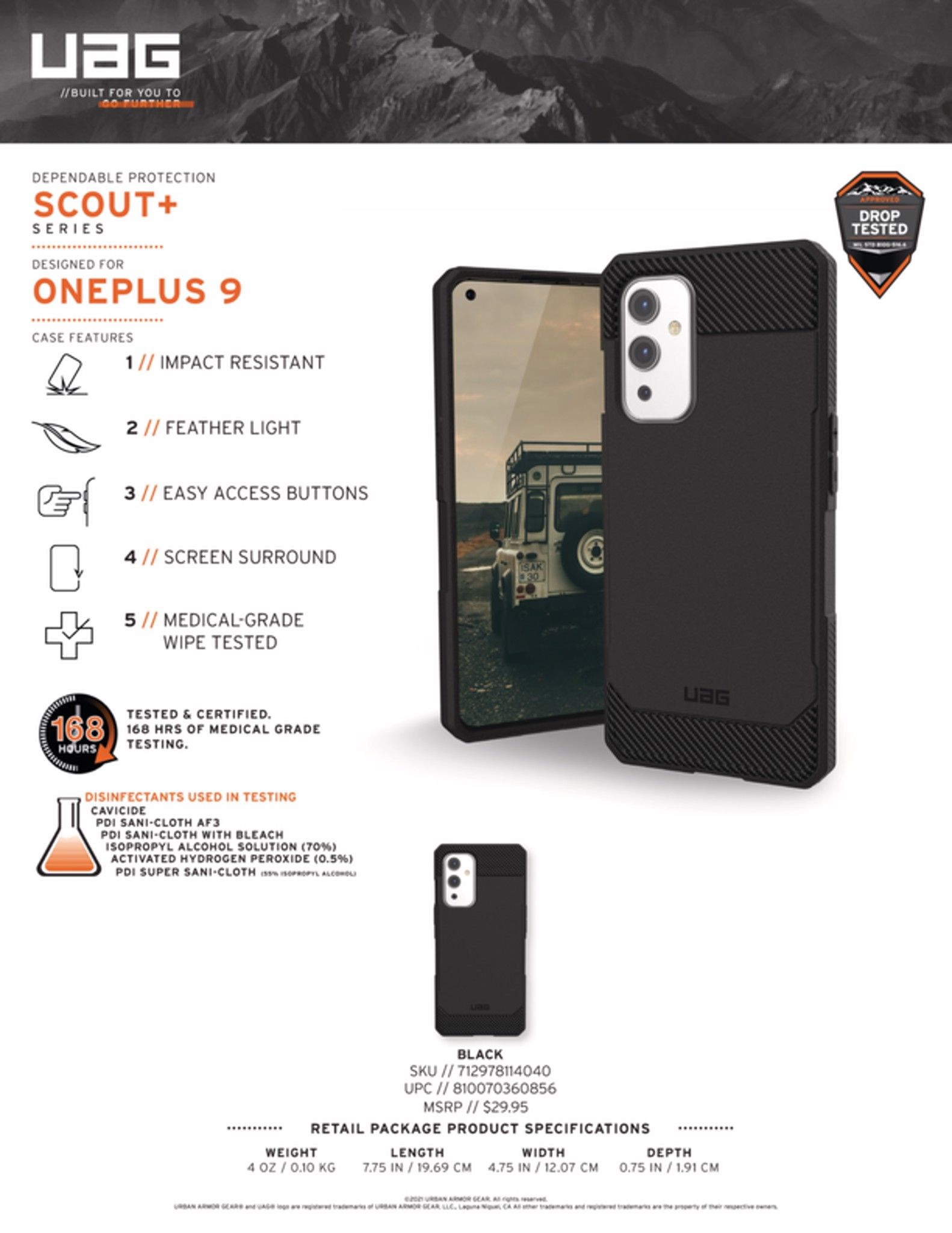  Ốp lưng Scout+ cho OnePlus 9 [6.55-inch] 