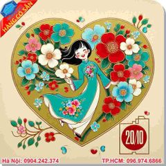 In thiệp ngày Phụ nữ Việt Nam giá rẻ - chất lượng