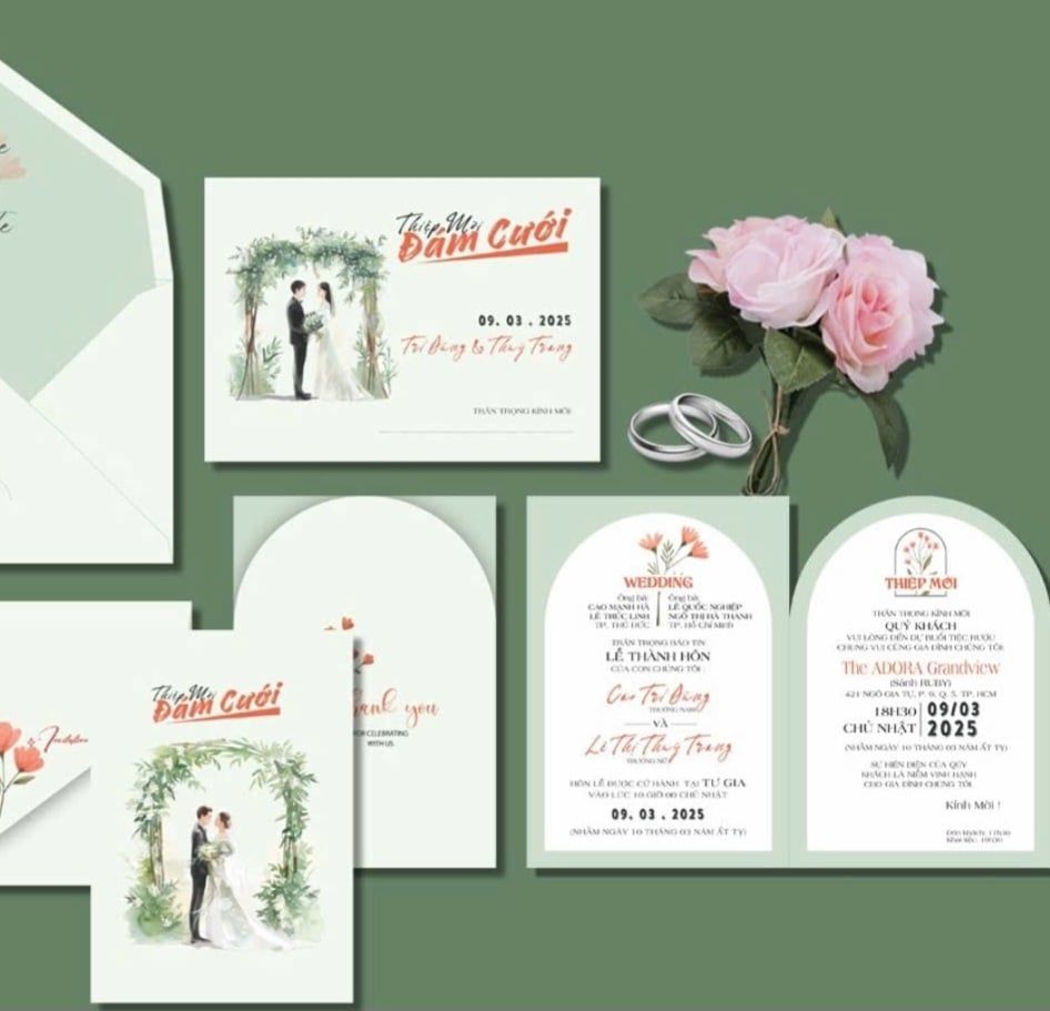 Nhận tạo thiết kế thiệp mời đám cưới theo yêu cầu tại Hà Nội
