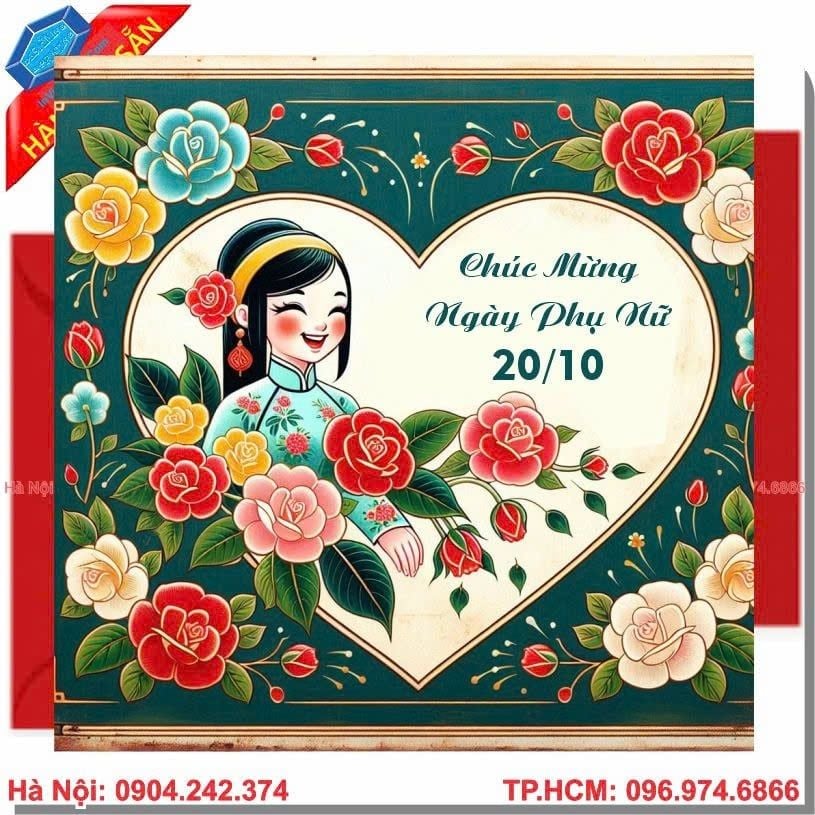 Thiệp 20 - 10 đẹp - giá rẻ hiện nay