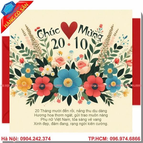 In thiệp 20/10 giá rẻ cao cấp chất lượng Túi & Hộp Qùa Tặng + In