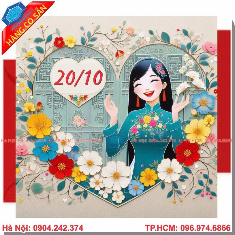 Địa chỉ in thiệp 20/10 giá rẻ nhất hà nội