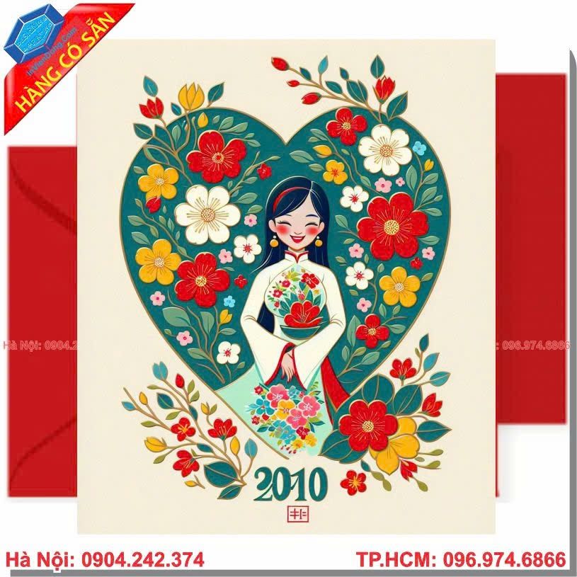 Các loại thiệp 20/10 ngày Phụ nữ Việt Nam giá rẻ - chất lượng