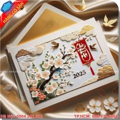 Thiếp tết 2025 đẹp, thiết kế theo yêu cầu