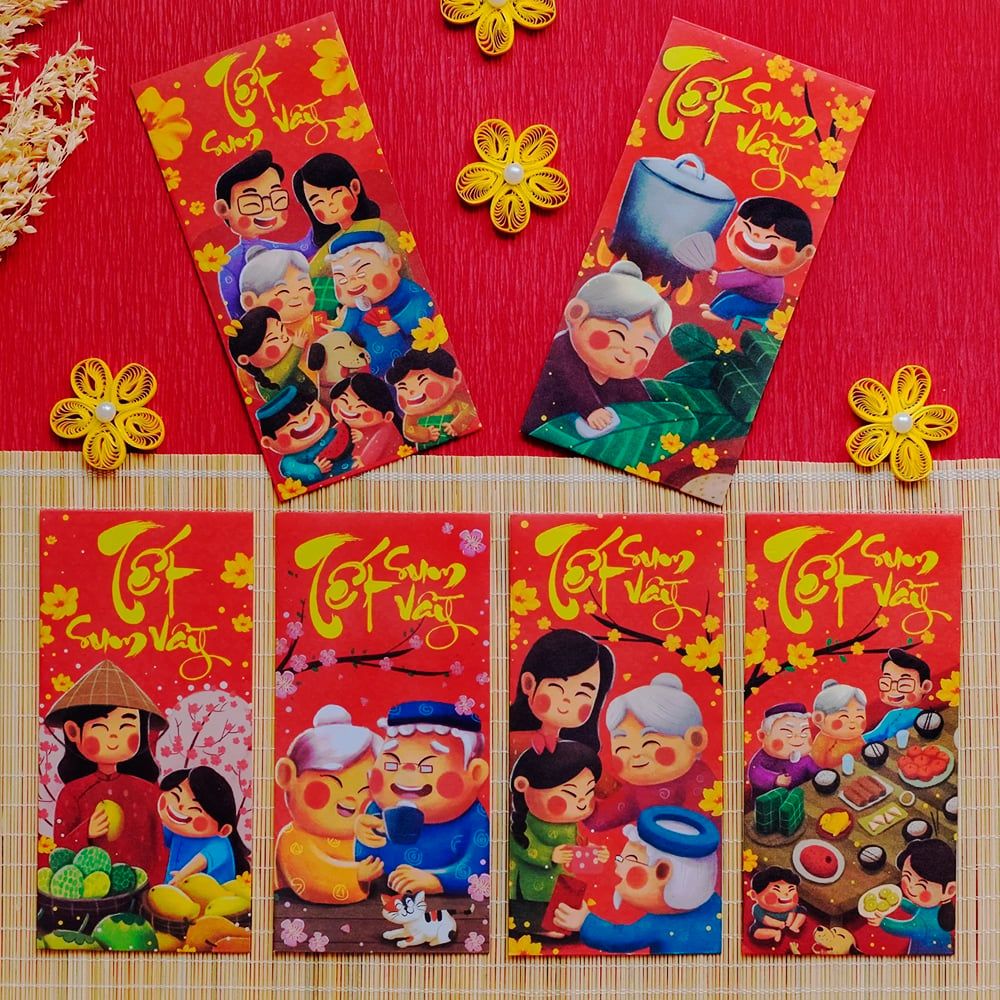 Thiết kế bao lì xì 2024