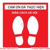 Chỗ In Decal Chống Dịch Hình Dấu Bàn Chân Dán Sàn Giãn Cách Xã Hội Lấy Ngay có sẵn