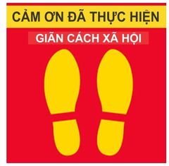 ĐỊA CHỈ BÁN TẤM DECAL BÀN CHÂN GIÃN CÁCH PHÒNG CHỐNG COVID-19 CÓ SẴN GIÁ RẺ