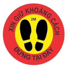 Bán Decal Dán Dấu Bàn Chân Giãn Cách Xã Hội lấy ngay có sẵn