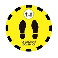 Chỗ In Decal Chống Dịch Hình Dấu Bàn Chân Dán Sàn Giãn Cách Xã Hội Lấy Ngay có sẵn