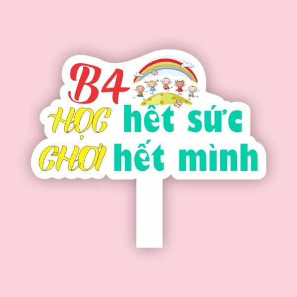 Hashtag cầm tay trường học.