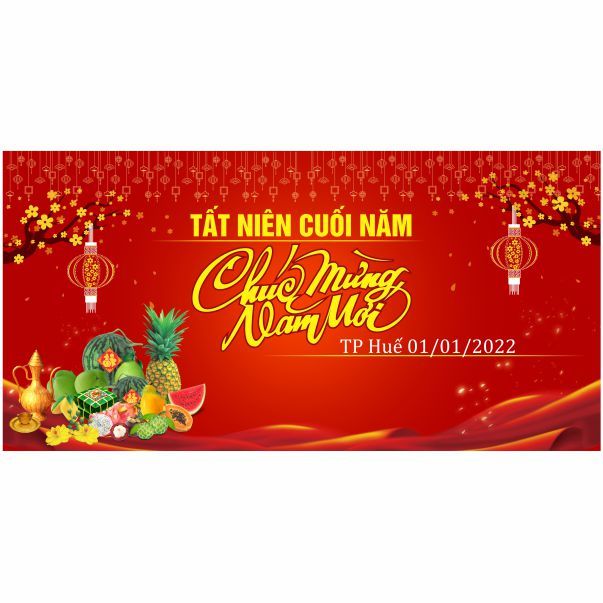 In Banner Backdrop Tất Niên Cuối Năm