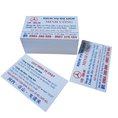 Bảng báo giá in card visit rẻ nhất tại Hai Bà Trưng
