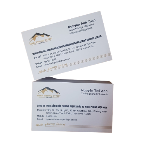 Bảng báo giá in card visit rẻ nhất tại Gia Lâm