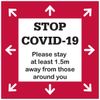 Bán decal dán cảnh báo phòng chống covid-19 có sẵn