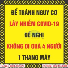 In decal cảnh báo Covid-19 có sẵn tại Hà Nội