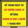 Tem cảnh báo COVID-19 sticker decal dán in theo yêu cầu