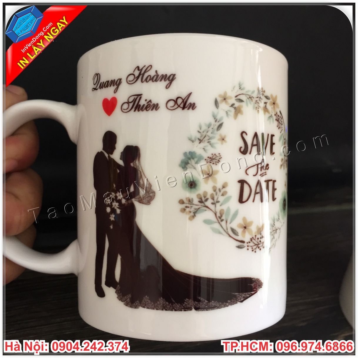 In hình lên ly sứ theo yêu cầu