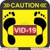 Tem cảnh báo COVID-19 sticker decal dán in theo yêu cầu