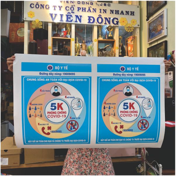 Bán tờ In poster 5k phòng chống covid có sẵn
