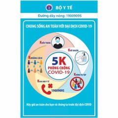 In poster tuyên truyền 5k covid lấy ngay