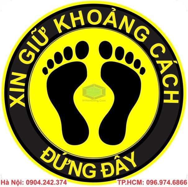 In Decal Dán Cảnh Báo Phòng Chống Covid-19 Lấy Ngay