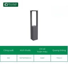 Đèn led cảnh quan, nấm sân vườn 220V, 8W, 3000K 013104-65