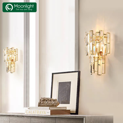 HT Đèn tường pha lê đui e14 D22, H40cm 2 bóng (giá không bóng) DT1167 HTDTPL-047