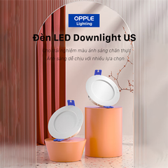 Opple đèn led downlight US 18W, 6500K, KT mặt D200*H40, lỗ khoét D175 OPDDDL-001-18W-6K