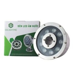 GS Đèn âm nước bánh xe 9w điện áp 24v AC, ánh sáng RGB, IP68, kích thước D160*85, vòi phun D37, góc chiếu 24 độ GSBX9-RGB