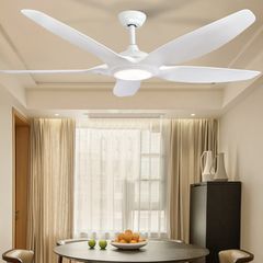 Quạt trần đèn màu trắng 5 cánh nhựa 152cm 45w DC 60zsm-1309wh VL_1309 VLQTTQ-136